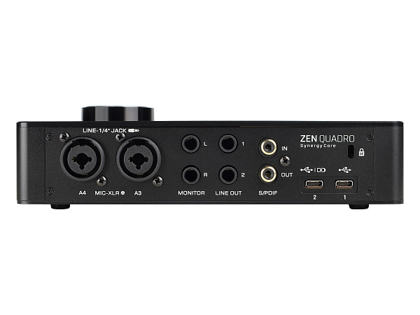 Аудиоинтерфейс Antelope Audio [Zen Quadro Synergy Core] 24 бит/192 кГц, 14x10, Отношение сигнал/шум: 110 дБ, ADAT для расширения входов/выходов, конвертеры с коэффициентом усиления до 130 дБ, два микрофонных предусилителя с 65 дБ усиления