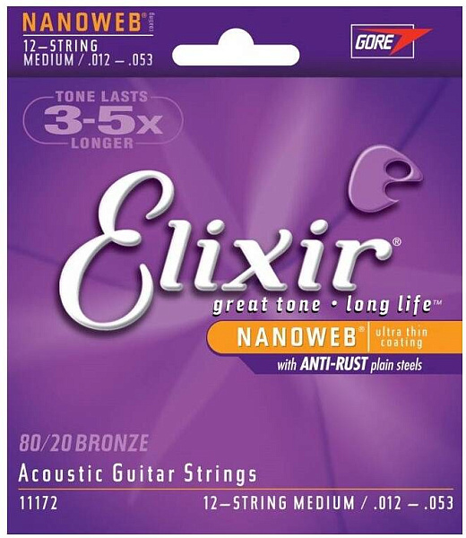 ELIXIR 11172 - Струны для акустической 12-струнной гитары