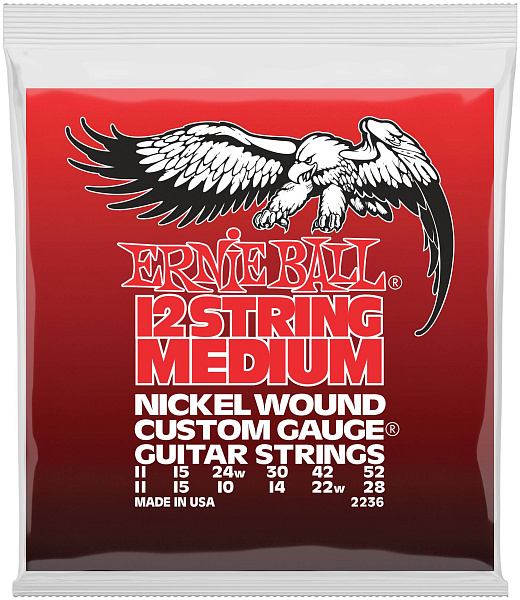 ERNIE BALL 2236 Nickel Wound Medium 11-52 - Струны для электрогитары 12-струнной