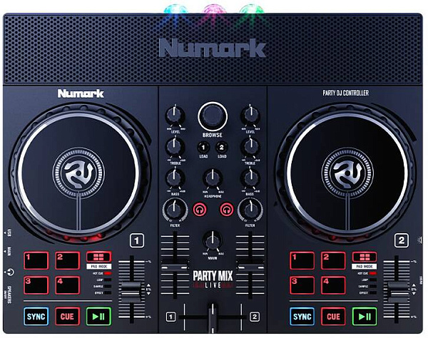 NUMARK Party Mix Live - DJ-контроллер 2-х канальный, 2 сенсорных джога.