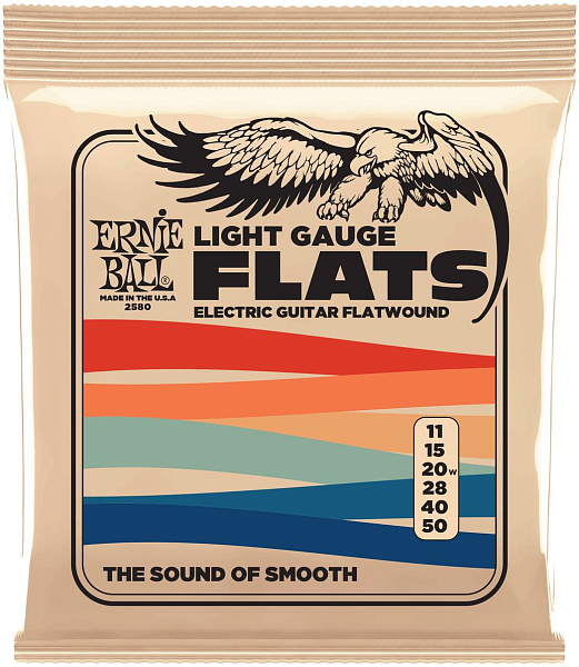ERNIE BALL 2580 Flatwound Light 11-50 - Струны для электрогитары