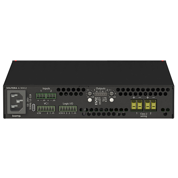 Двухканальный аналоговый усилитель Biamp [Voltera A 300.2] мощностью 300 Вт (150 Вт на канал, возможность выбора режима работы 4 Ом, 8 Ом, 70 В или 100 В)