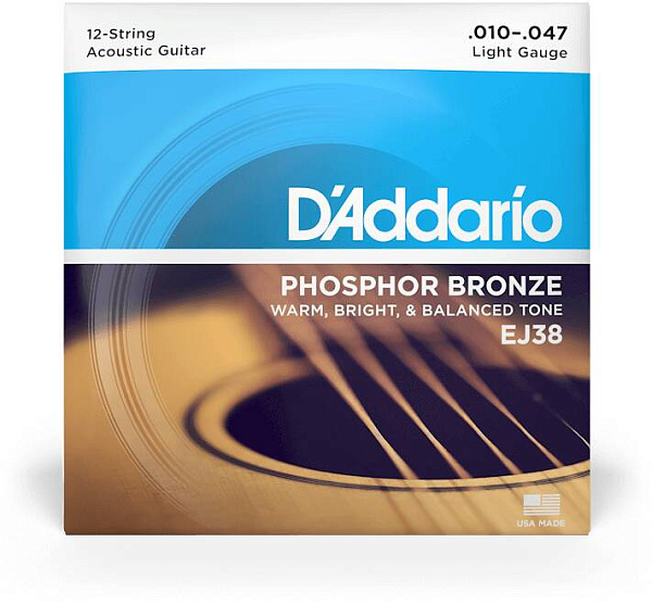 D'ADDARIO EJ38 - Струны для акустической 12-струнной гитары