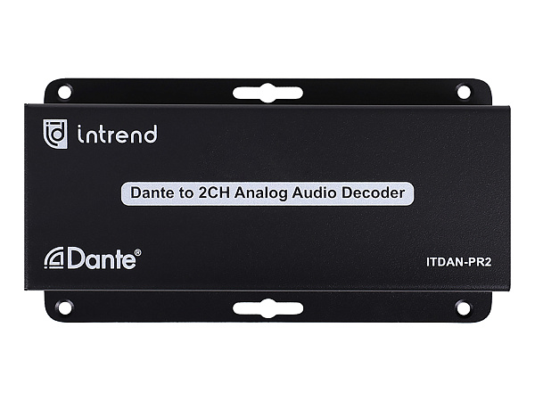 Конвертер Intrend [ITDAN-PR2] Dante - аналог (приемник), 2 аналоговых выхода (6-pin phoenix, балансный/линейный), 1xRJ45(Dante)