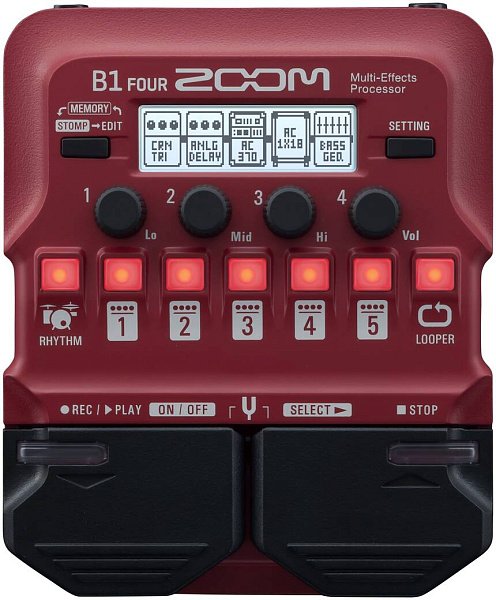 ZOOM B1 FOUR басовый процессор мультиэффектов