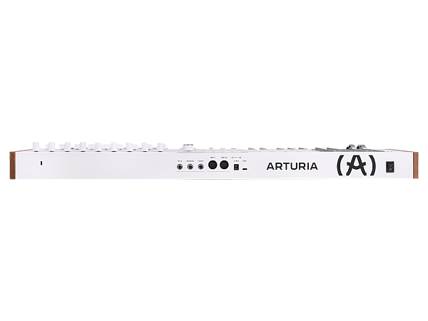 MIDI клавиатура [231621] Arturia [KeyLAB 49 MK3 White] 49 клавиш, полувзвешенная механика, дисплей, 12 пэдов , 9 фейдеров, 9 поворотных регуляторов, 3 входа для подключения педалей, MIDI in/out, USB-C