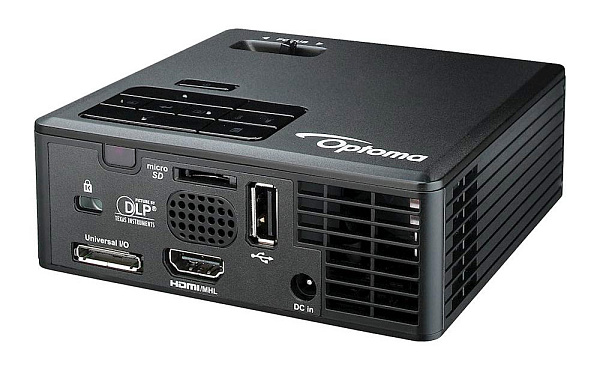 Проектор Optoma [ML750e] DLP, 3D; LED (до 20000 ч); 700 ANSI lm; WXGA (1280х800); 15000:1;+/-40 автоматич; HDMI / MHL, универсальный I/O–вход VGA, USB-A (чтение/wireless),слот для карт микро-SD;аудиовыход 3.5 мм,1W;30dB;0.38кг.(95.8UA02GC1E)