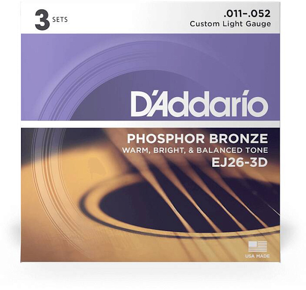 D'ADDARIO EJ26-3D - Струны для акустической гитары
