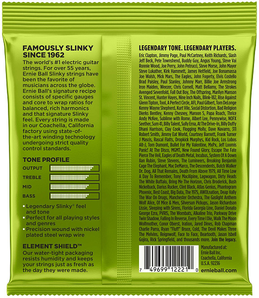 ERNIE BALL 2221 Nickel Wound Slinky Regular 10-46 - Струны для электрогитары