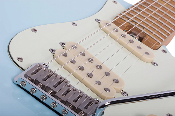 Электрогитара SCHECTER [MV-6 SSBLU] 6-струнная, корпус: липа, гриф: запеченый клен, 24 лада, цвет: Super Sonic Blue (SSBLU)