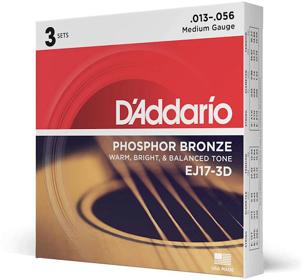 D'ADDARIO EJ17-3D - Струны для акустической гитары