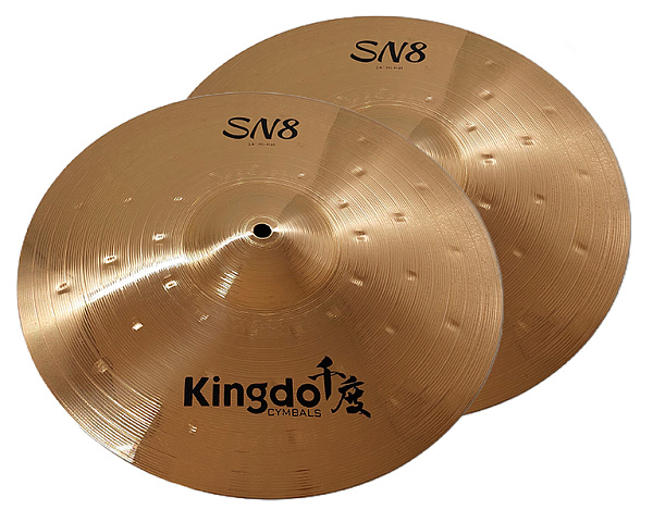 Комплект тарелок [SN8 SET 14"+16"+18"+20"] KINGDO [SN8 SET 14"+16"+18"+20"] Hi-Hat14", Crash16",Crash18",Ride20" полированные, сплав В8