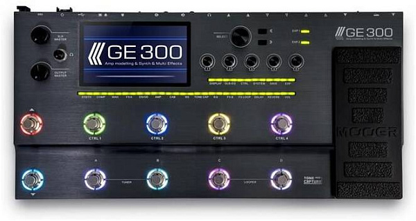 MOOER GE300 гитарный процессор эффектов с педалью экспрессии