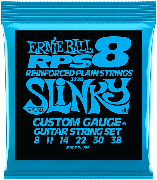ERNIE BALL 2238 RPS Nickel Wound Slinky Extra 8-38 - Струны для электрогитары