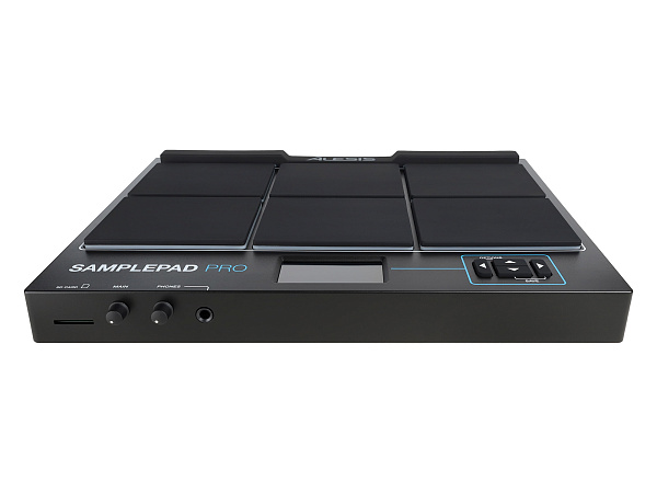 Барабанный  MIDI контроллер [SAMPLEPADPROXEU] Alesis [SamplePad PRO] 8 прорезиненных пэдов с подсветкой, входы для педалей Hi-Hat и Kick, ЖК дисплей с подсветкой, MIDI-выход и вход, стереовыход 2 ? TRS, AUX-вход, выход на наушники, SD, USB
