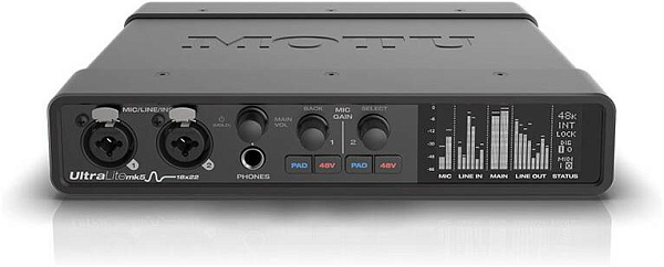 MOTU UltraLite-mk5 - аудиоинтерфейс USB, АЦП/ЦАП: 24бит/192кГц, ЦАП ESS...