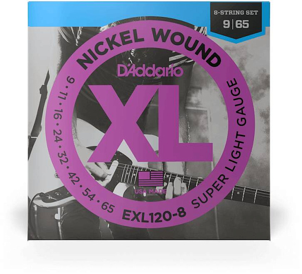 D'ADDARIO EXL120 8 - Струны для электрогитары 8-струнной