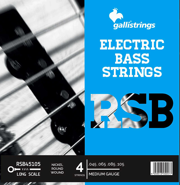 Комплект струн GALLI STRINGS [RSB45105] для 4-струнной бас гитары