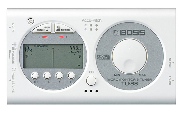 BOSS TU-88-WH гитарный тюнер