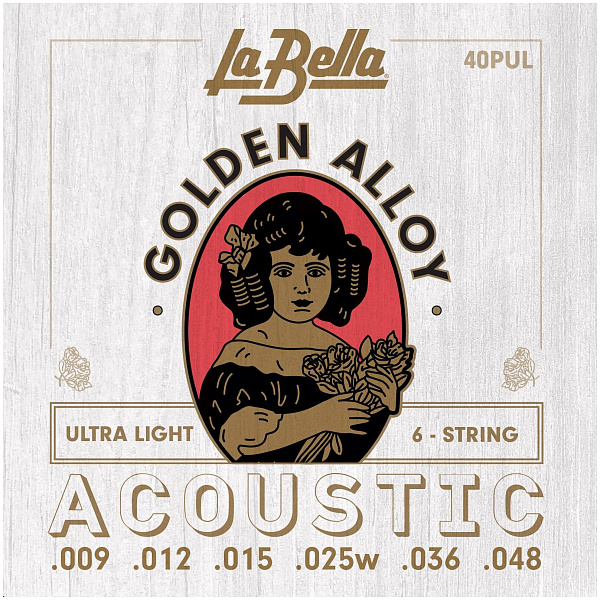 LA BELLA 40 PUL - Струны для акустической гитары
