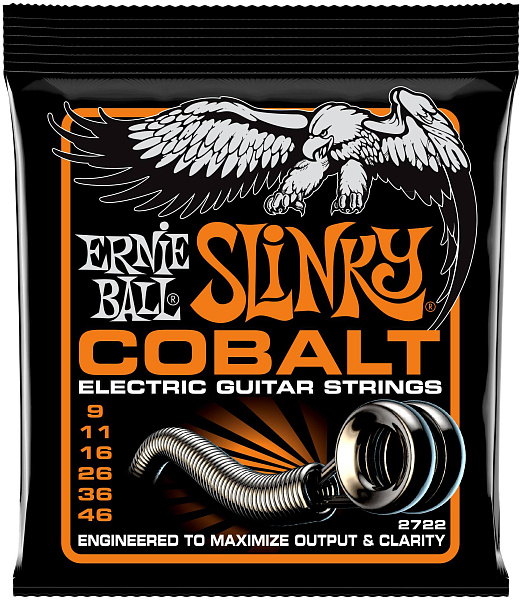 ERNIE BALL 2722 Cobalt Slinky Hybrid 9-46 - Струны для электрогитары