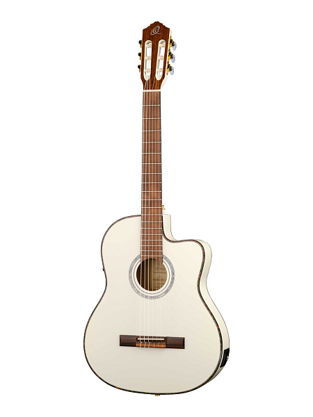 RCE145WH Family Series Pro Классическая гитара со звукоснимателем, размер 4/4, белая, Ortega