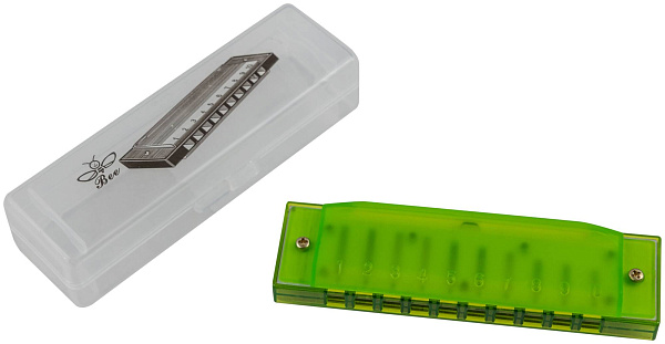BEE DF10A-3 GREEN - Губная гармоника диатоническая