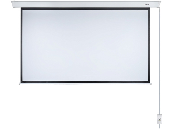 [LMC-100115] Экран с электроприводом Lumien [Master Control] 197x280 см (раб.область 153х272 см) (123") Matte White FiberGlass черн. кайма сверху 40 см 16:9