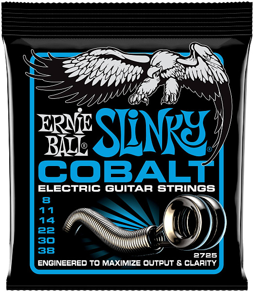 ERNIE BALL 2725 Cobalt Slinky Extra 8-38 - Струны для электрогитары