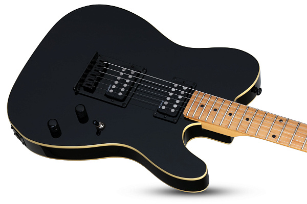 Электрогитара SCHECTER [PT M/M BLK]  6-струнная, корпус: ольха, гриф: клен, 22 лада, цвет: Black (BLK)