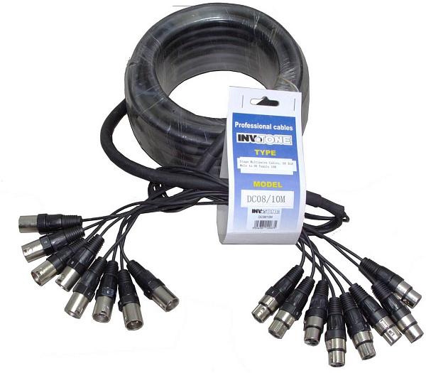 INVOTONE DC08/10M - аудио мультикорная система веерный хвост 8 входов,...