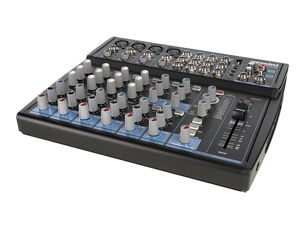 Микшер [GEM-12USB] Gemini [GEM-12USB] аналоговый, 12 каналов, DSP, выход на наушники, Bluetooth, USB-проигрыватель файлов в формате MP3/WAV