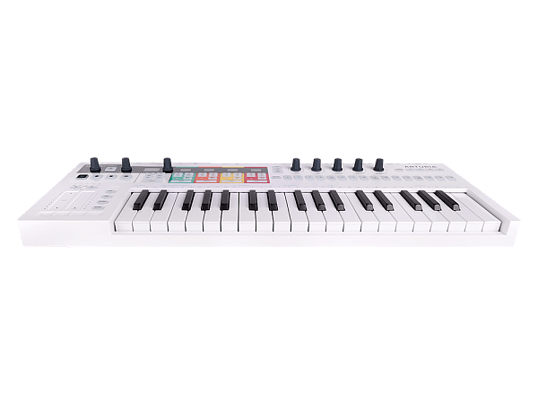 MIDI клавиатура [430211] Arturia [KeyStep Pro] 37 клавиш, 4-дорожечный секвенсор до 64 шагов, 4 группы разъемов для работы с аналоговым оборудованием и модулями, 24-частный секвенсор ударных, арпеджиатор, разъемы MIDI In/Out, Sync In/Out, CV/Gate Outs