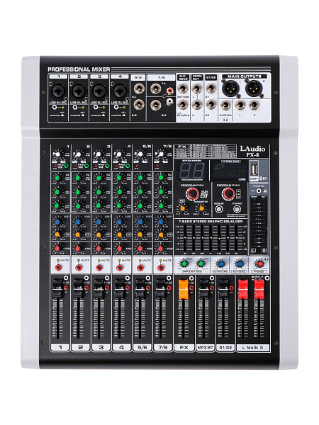 PX-8 Микшерный пульт, 8 каналов, серия PRO, LAudio