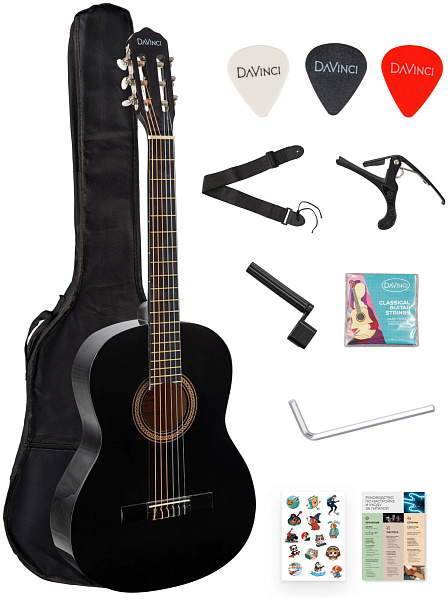 DAVINCI DC-70A BK PACK - Гитара классическая