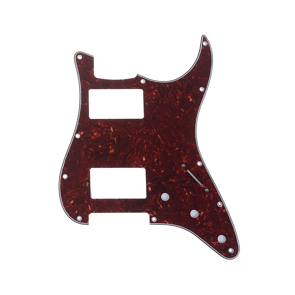 MX1379BT Пикгард для электрогитары Fender Stratocaster HH, 4 сл, черепаший панцирь, Musiclily