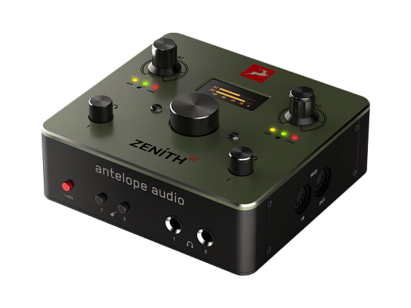 Аудиоинтерфейс Antelope Audio [Zenith 2] 32 бит/192 кГц, 2 линейных/инструментальных/микрофонных входа +48В с комбинированными XLR/Jack 6,3, 2 линейных выхода Jack 6,3 TRS,  выхода для наушников, MIDI вход/выход, DSP, TYPE-C
