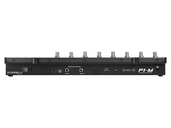 MIDI контроллер [110205A2022] Icon [P1-M] USB MIDI DAW контроллер, 8 моторизованных фейдеров, программируемый 4-дюймовый сенсорный дисплей, LED-индикаторы, колесо Jog оптического энкодера, 8 энкодеров, функциональные кнопки с подсветкой