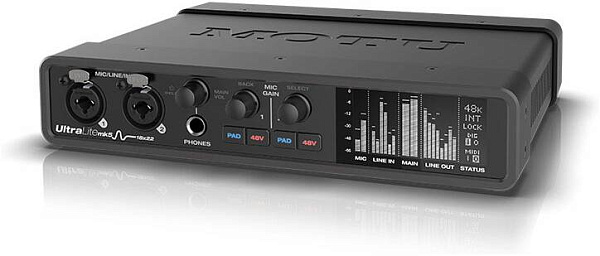 MOTU UltraLite-mk5 - аудиоинтерфейс USB, АЦП/ЦАП: 24бит/192кГц, ЦАП ESS...