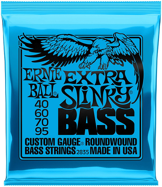 ERNIE BALL 2835 Nickel Wound Slinky Extra 40-95 - Струны для бас-гитары