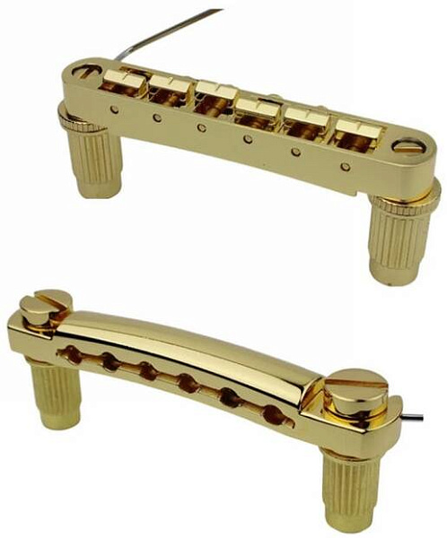 GUYKER guitar bridge GM003+GS001 Gold - Струнодержатель