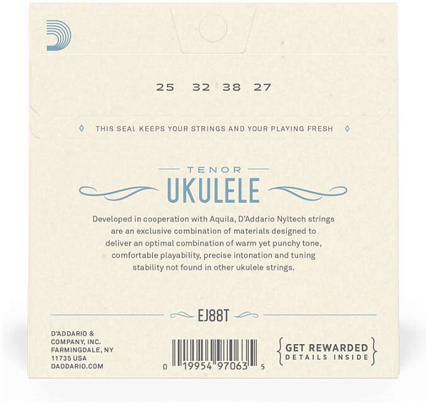 D'ADDARIO EJ88 T - Струны для укулеле тенор