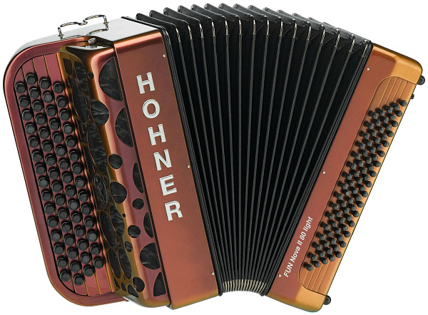 HOHNER Fun Nova II 80 light red to gold (C-Stepped) - Баян