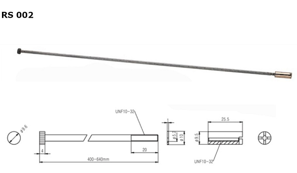 RS-002-590 Анкерный стержень, 590мм, Metallor