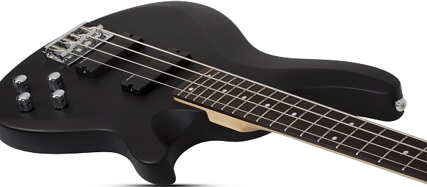 Бас-гитара SCHECTER [C-4 DELUXE SBK]  4-струнная, корпус: липа, гриф: клен, накладка: палисандр, 24 лада, цвет: Satin Black (SBK)