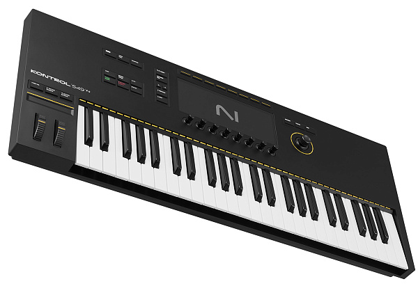 MIDI клавиатура [29849] Native Instruments [Kontrol S49 Mk3] 49 клавиш, полувзвешенные,чувствительны к скорости нажатия с послекасанием, дисплей, 8 энкодеров, колеса высоты тона и модуляции, 4 входа для педалей, MIDI вход/выход