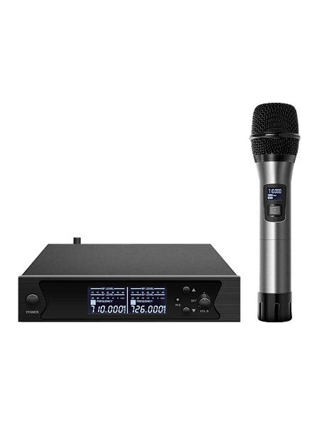 Микрофонная радиосистема Axelvox [DWS7000HT (ST Bundle)] UHF 710-726 MHz, 32 канала, LCD дисплей, ИК порт, ручной микрофон