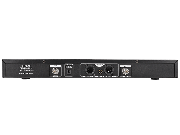 Микрофонная радиосистема Axelvox [DWS7000HT (RT Bundle)] UHF 710-726 MHz, 2 х 32 канала,LCD дисплей, 2х ИК порт, 2 ручных микрофона, 2 держателя на стойку, 2 силиконовых кольца, рэковый приемник