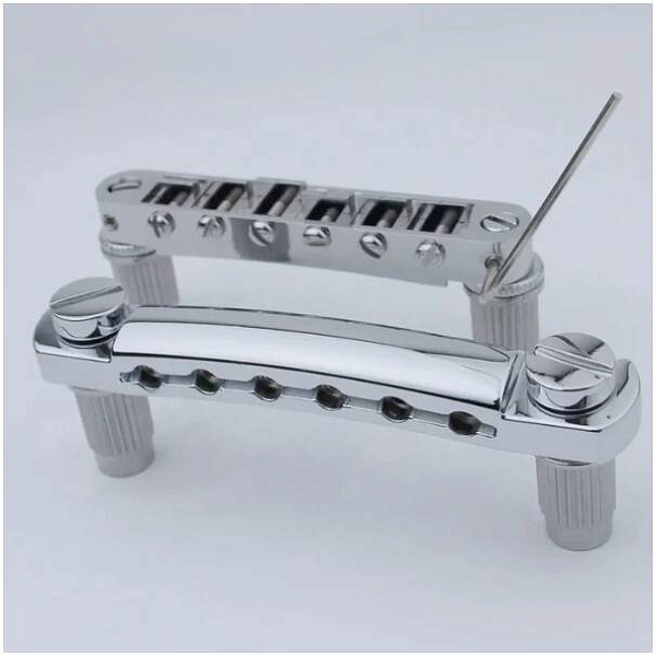 GUYKER guitar bridge GM003+GS001 Chrome - Струнодержатель