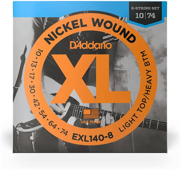 D'ADDARIO EXL140-8 - Струны для электрогитары 8-струнной